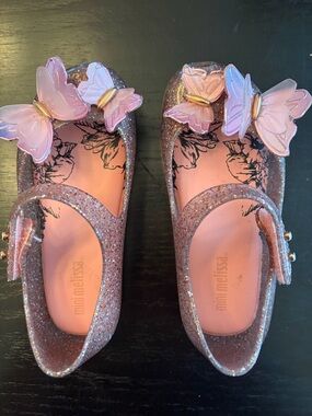 Mini Melissa Ultragirl Fly III Glitter Pink Size 8 Little Girl/Toddler